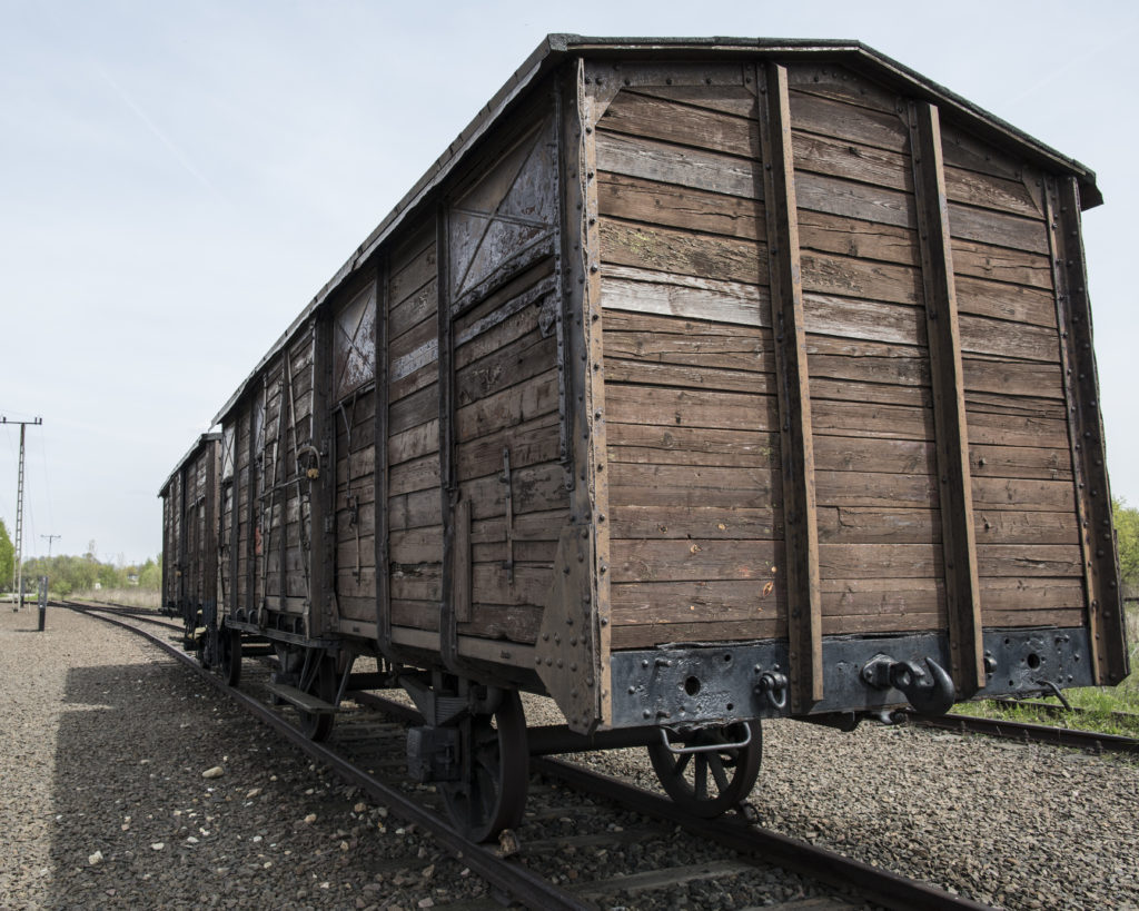 Cattle car that transported human prisoners to concentration camps