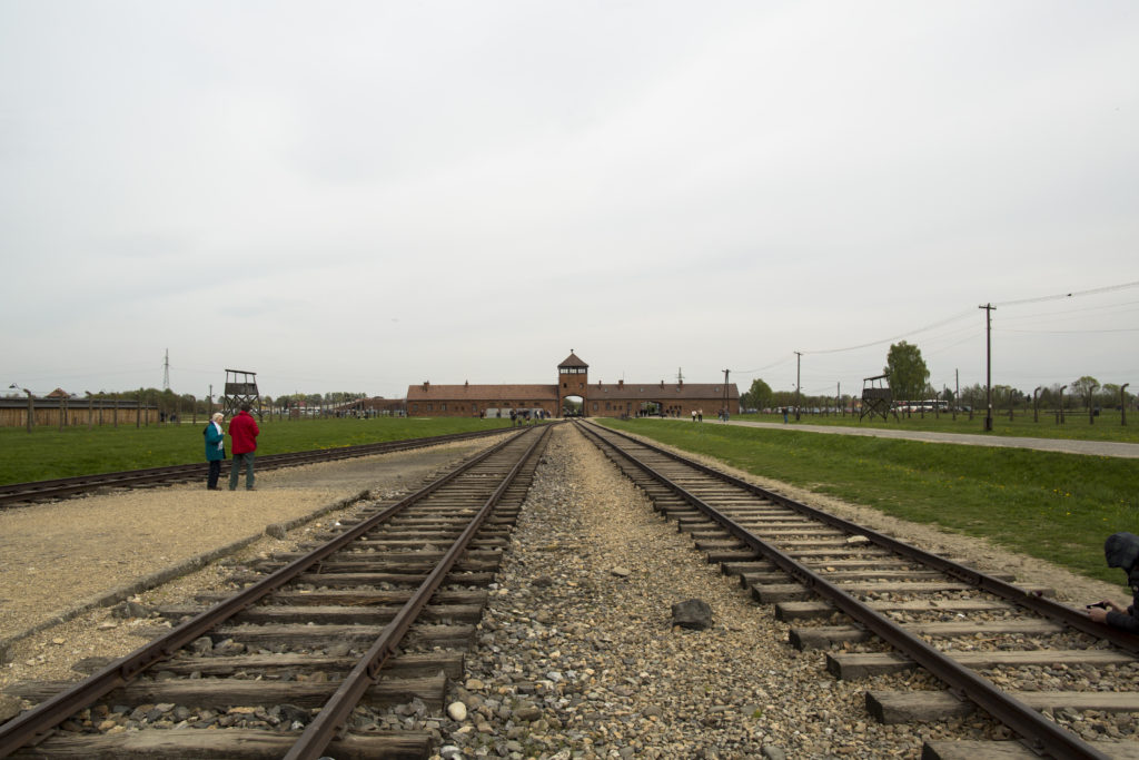 Guard tower gate in Birkeneau